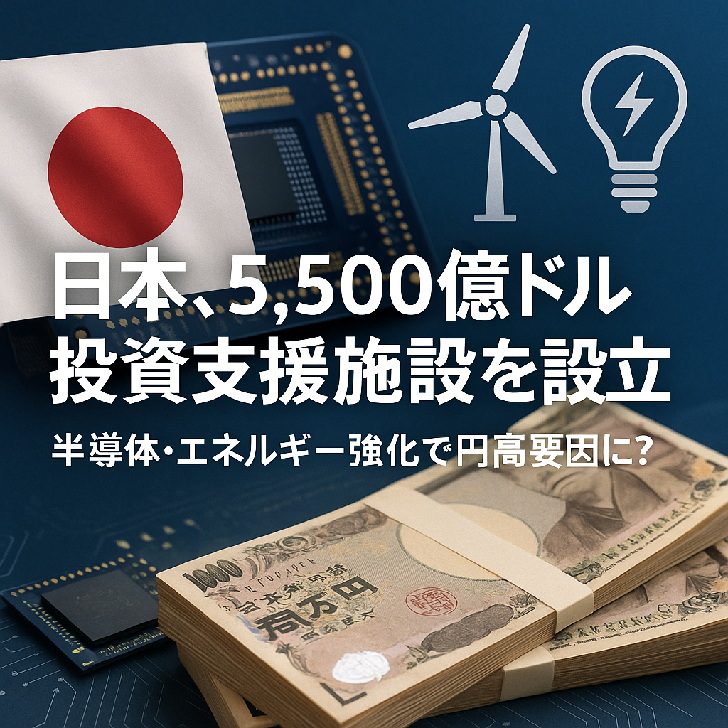 日本政府が5,500億ドル規模の投資支援施設を設立