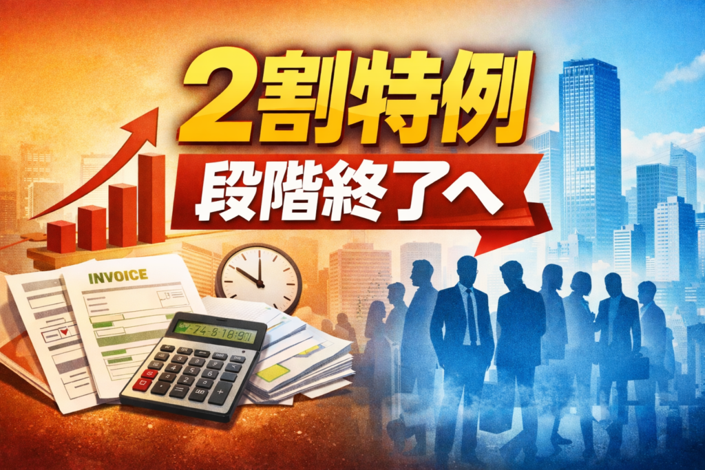 2割特例は段階終了へ|簡易課税へ移行する業種が年々増える理由