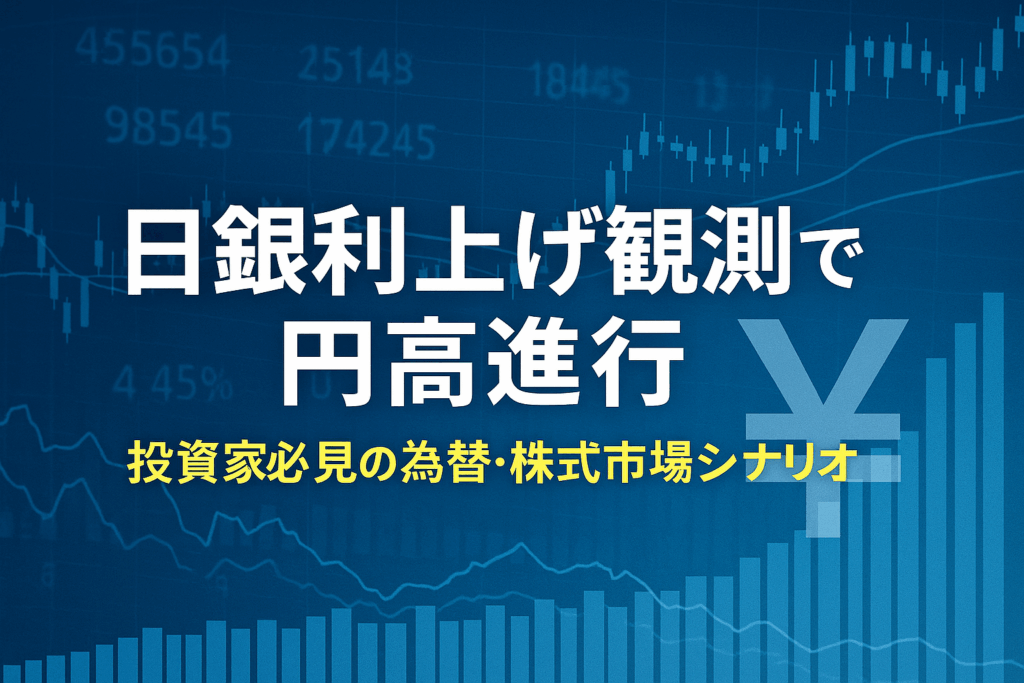 日銀利上げ観測で円高進行｜投資家必見の為替・株式市場シナリオ