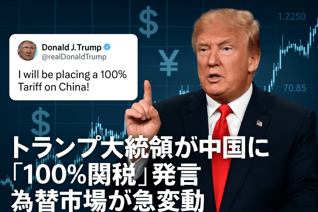 トランプ大統領が中国に“100％関税”発言！為替市場が一時乱れる理由をわかりやすく解説
