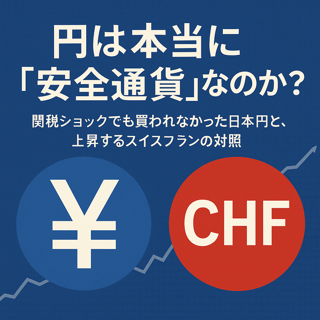 円は本当に「安全通貨」なのか？関税ショックでも買われなかった日本円と、上昇するスイスフランの対照