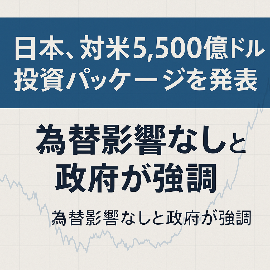 日本、対米5,500億ドル投資パッケージを発表｜為替影響なしと政府が強調