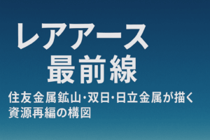 レアアース最前線：住友金属鉱山・双日・日立金属が描く資源再編の構図