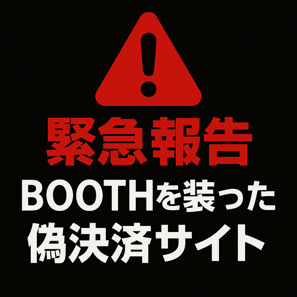 緊急報告：BOOTHを装った偽決済サイトに誘導されました（フィッシング詐欺体験）