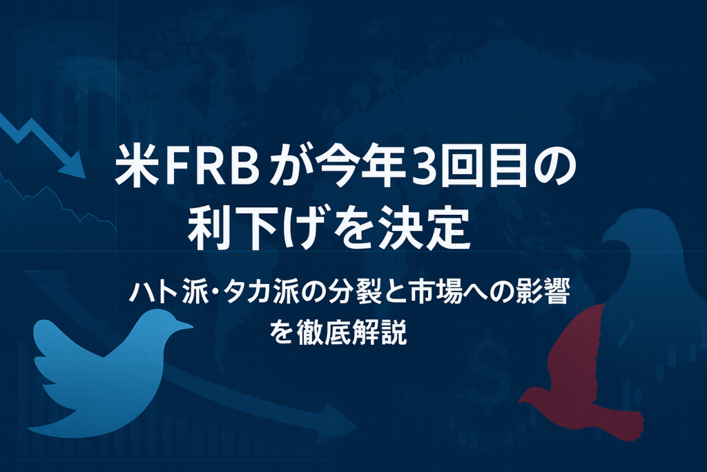 米FRBが今年3回目の利下げを決定｜市場への影響を徹底解説