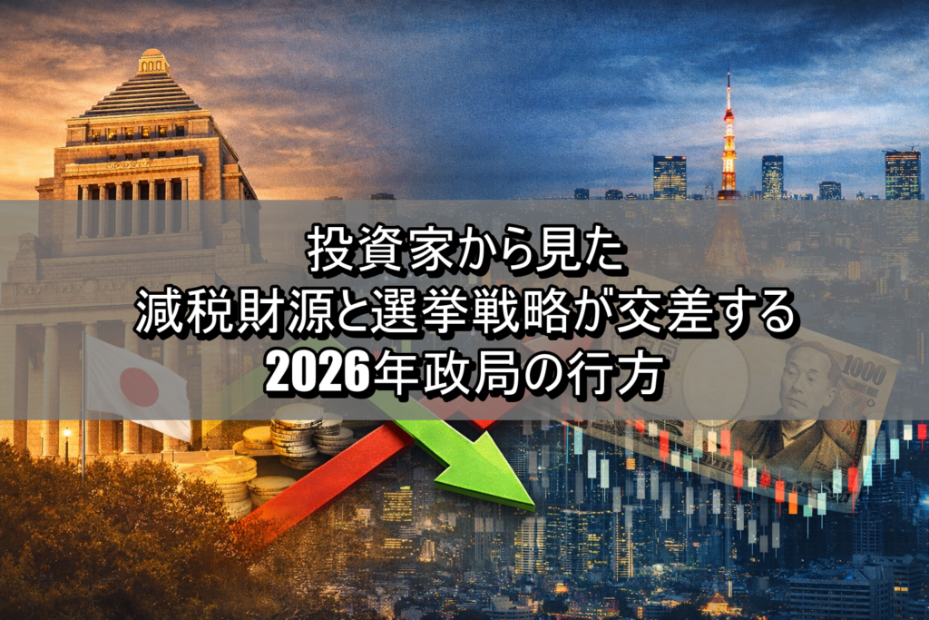 投資家から見た減税財源と選挙戦略が交差する2026年政局の行方