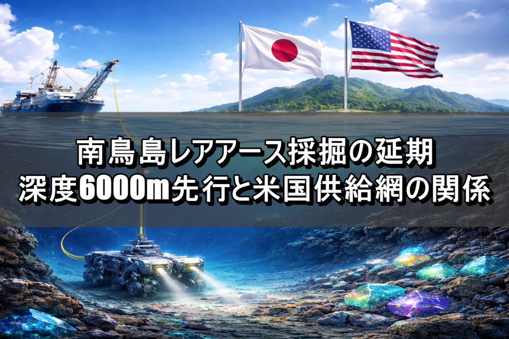 南鳥島レアアース採掘の延期｜深度6000m先行と米国供給網の関係