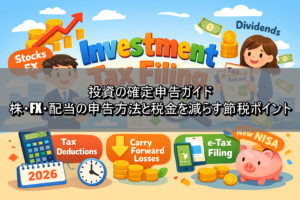投資の確定申告ガイド｜株・FX・配当の申告方法と税金を減らす節税ポイント