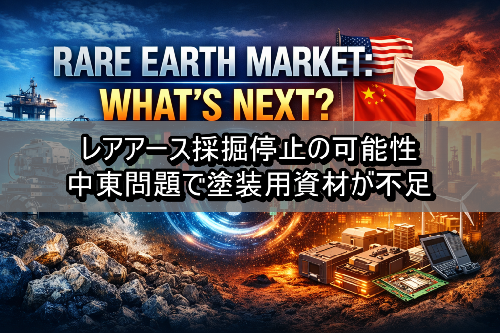 レアアース採掘停止の可能性｜中東問題で塗装用資材が不足