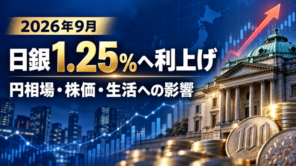 日銀が政策金利を1.25％へ引き上げ｜円相場・株価・生活への影響を解説